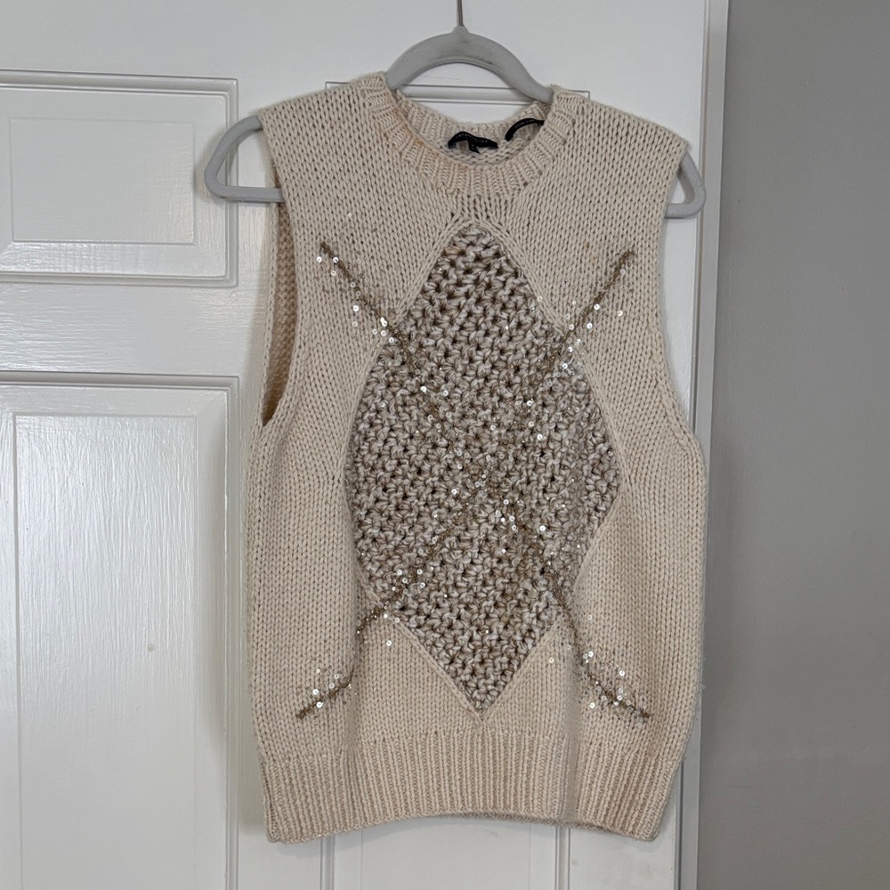 Lafayette 148 sleeveless cashmere blend medium